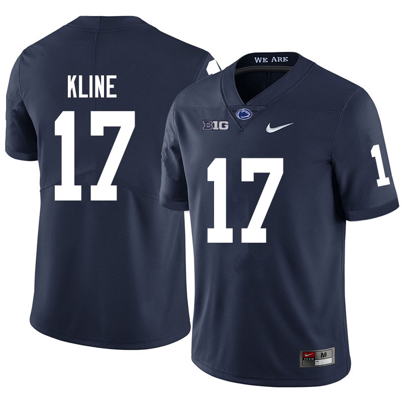 Men #17 Grayson Kline Penn State Nittany Lions College Football Jerseys Sale-Navy